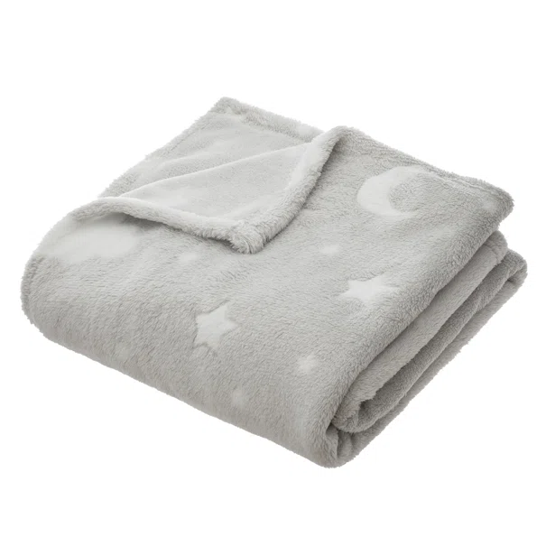 Φωσφοριζέ Κουβέρτα Fleece Κούνιας (125x150) A-S Glow Grey 158771B