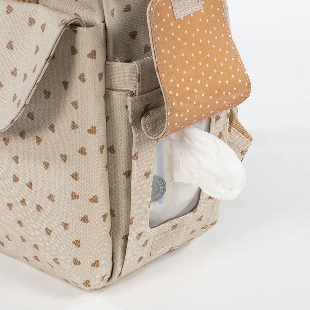 Τσάντα Αλλαξιέρα (37X13X28) Walking Mum Poppy Cinnamon Hearts Βρεφικά Τσάντες Αλλαξιέρες - Νεσεσέρ Spitishop