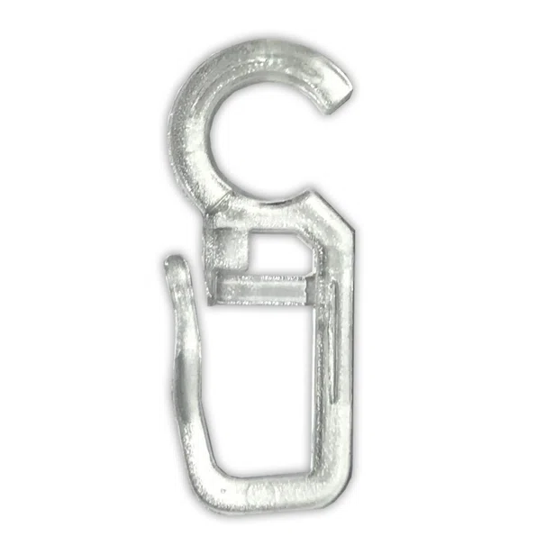 Γαντζάκια Κουρτίνας Για Κρίκους 10τμχ (Φ16) Grace Transparent 660350
