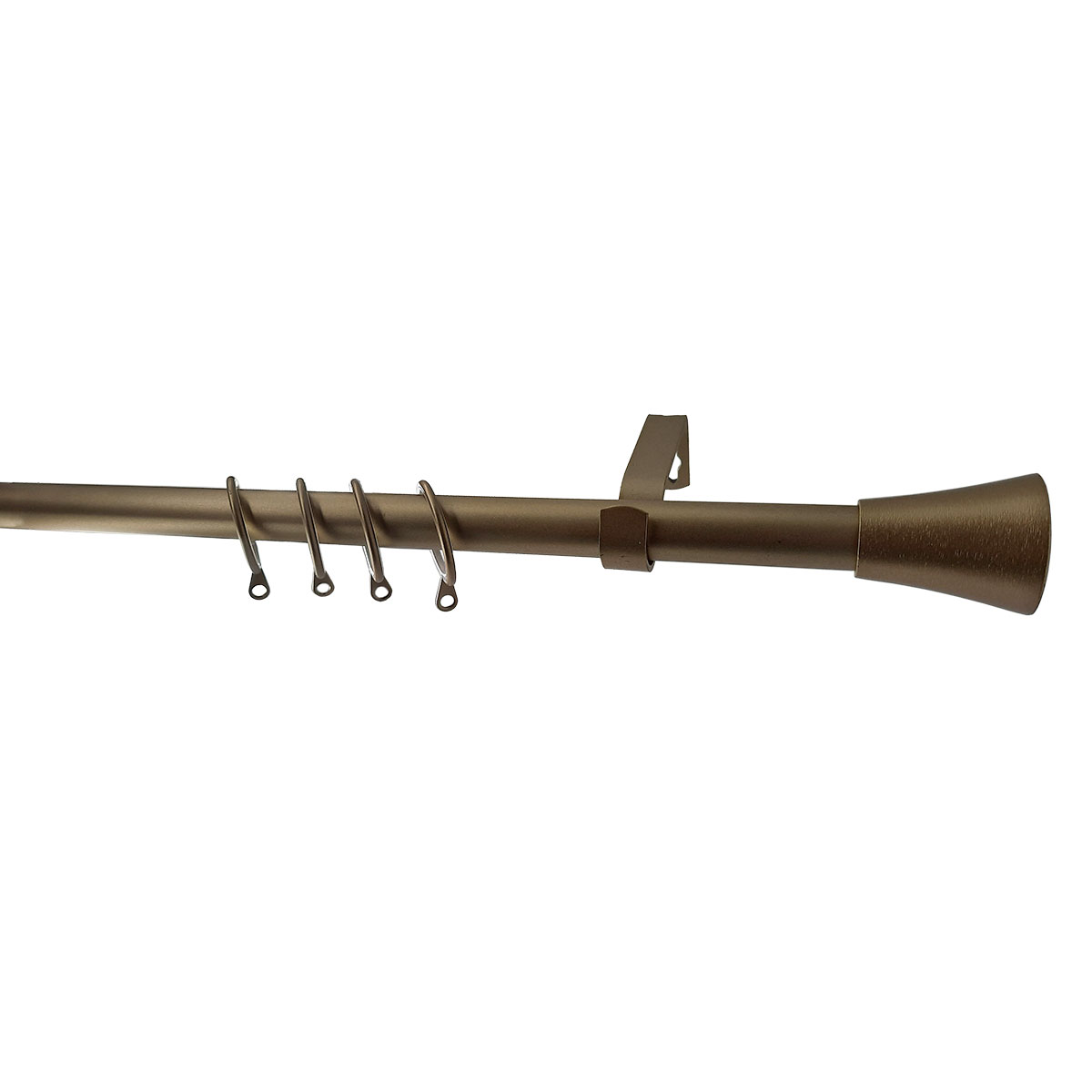 Κουρτινόξυλο Φ19mm Μονό Επεκτεινόμενο 120-210cm Με Άκρα Grace Gold Mat 999164