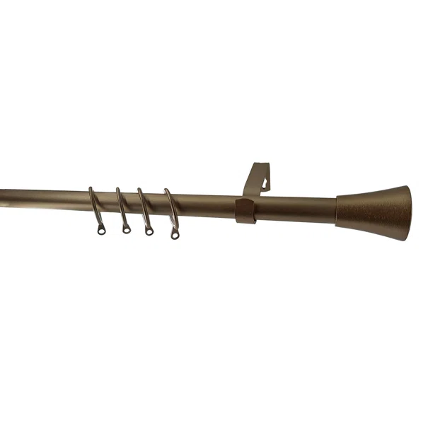 Κουρτινόξυλο Φ19mm Μονό Επεκτεινόμενο 120-210cm Με Άκρα Grace Gold Mat 999164