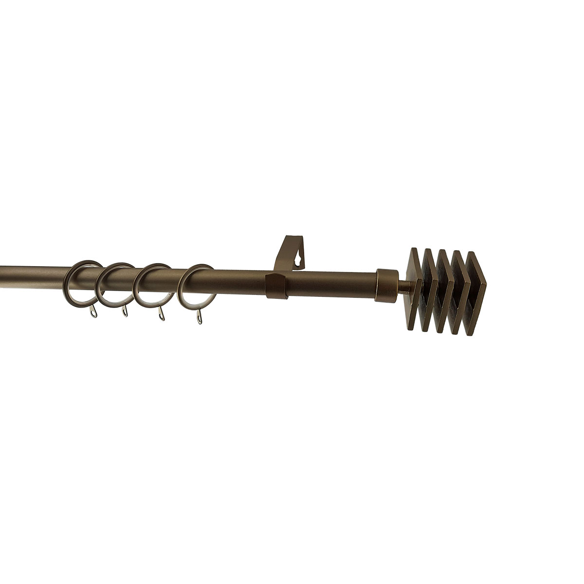 Κουρτινόξυλο Φ19mm Μονό Επεκτεινόμενο 120-210cm Με Άκρα Grace Gold Mat 999174