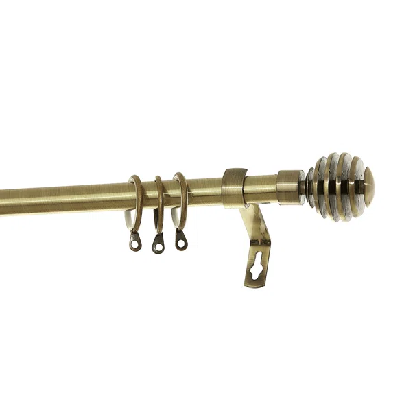 Κουρτινόξυλο Φ19mm Μονό Επεκτεινόμενο 120-210cm Με Άκρα Grace Bronze 599212