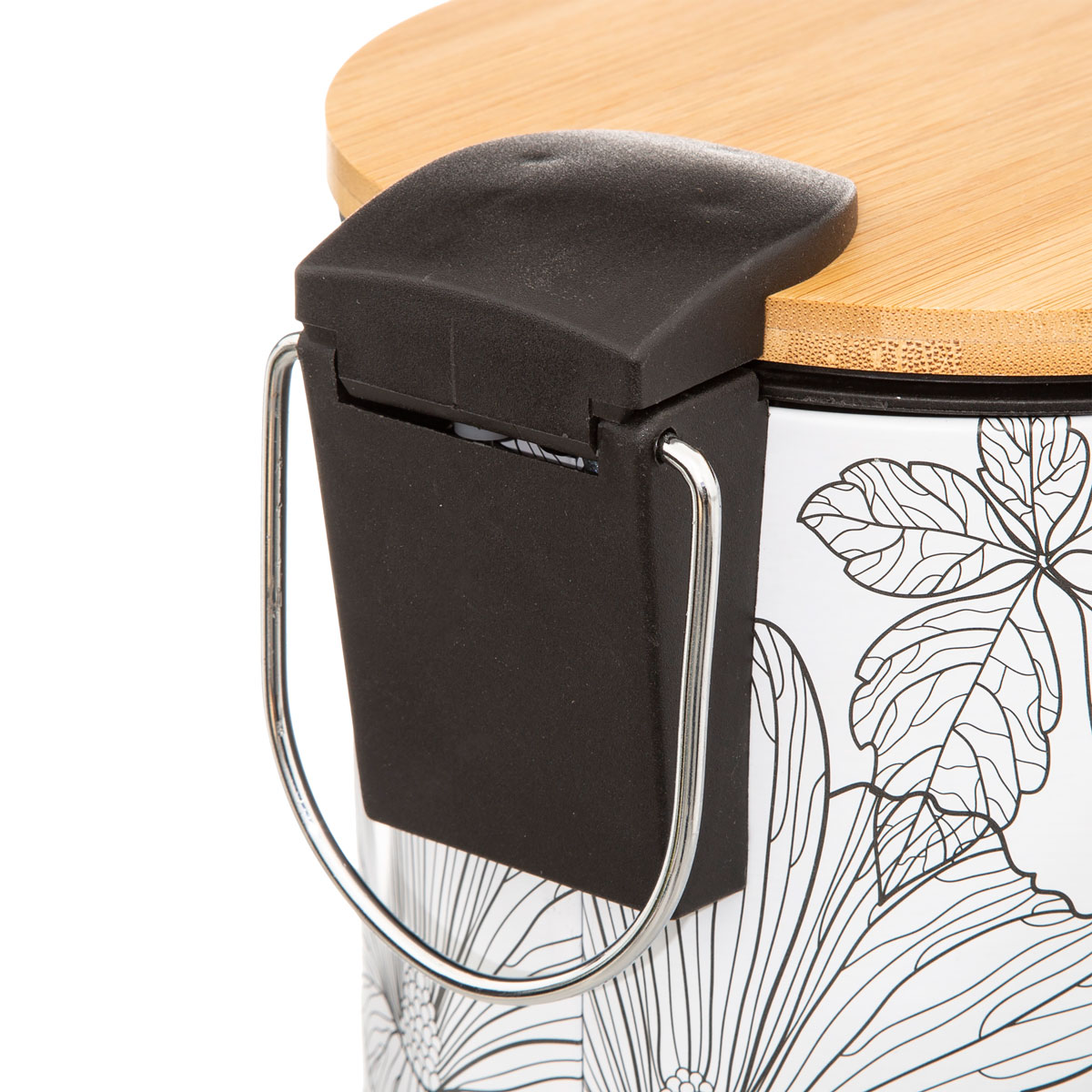 Κάδος Απορριμμάτων Μπάνιου (Φ17X23) F-V 3Lt Black Flora 174692A Μπάνιο Αξεσουάρ Κάδοι Spitishop