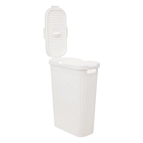 Καλάθι Απλύτων 40Lit (26.5x46.4x60.5) F-V Rattan Slim White 202409M