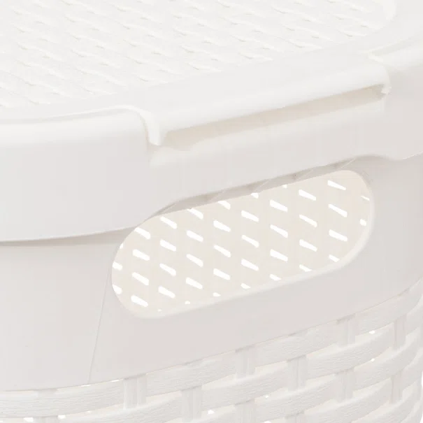 Καλάθι Απλύτων 40Lit (26.5x46.4x60.5) F-V Rattan Slim White 202409M