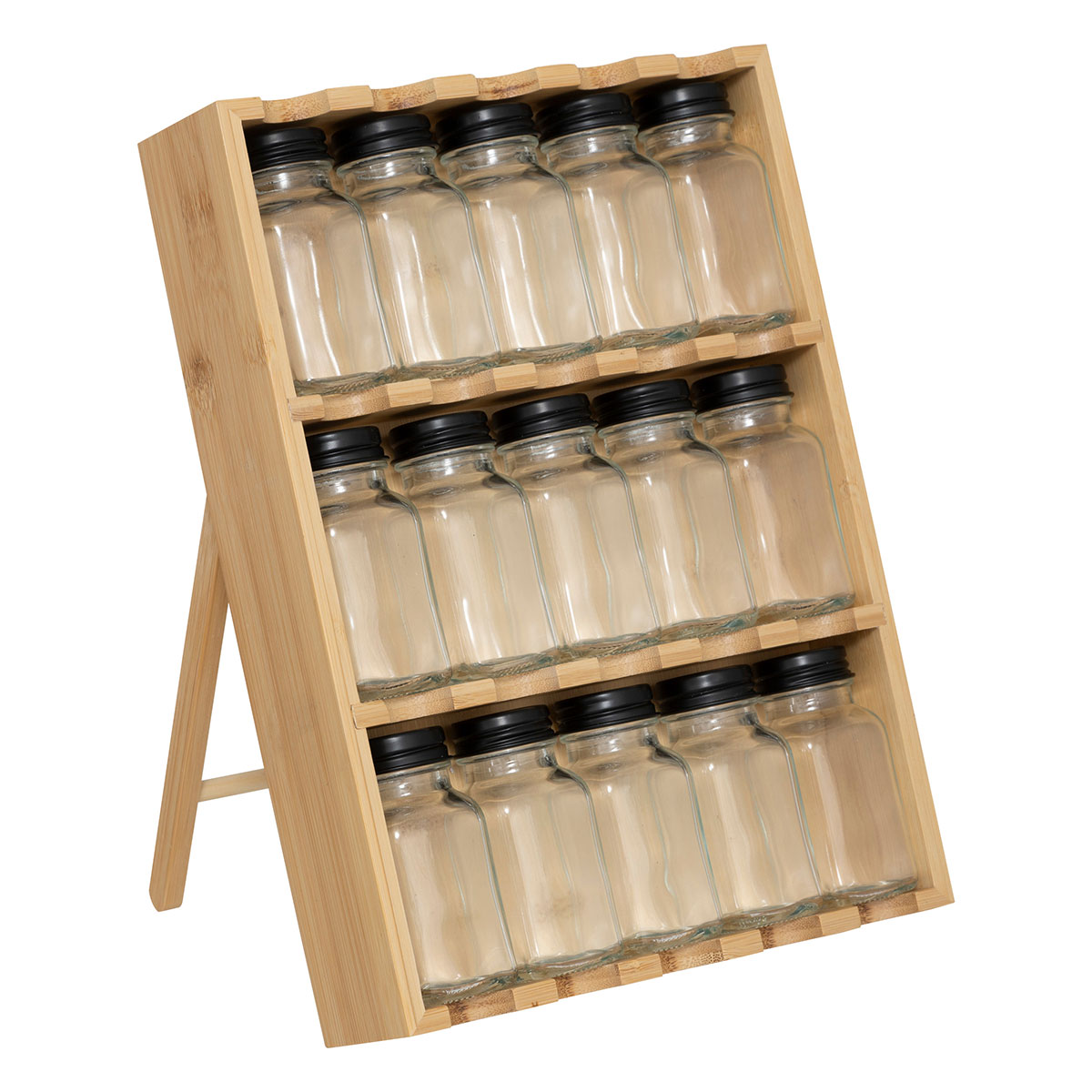 Βαζάκια Μπαχαρικών Σε Βάση (Σετ 15τμχ) F-V Drawer 203087