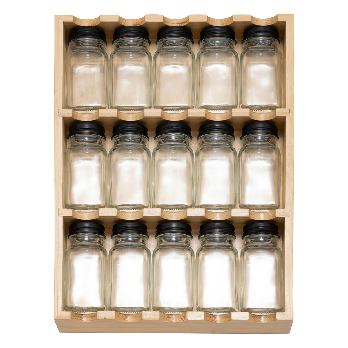 Βαζάκια Μπαχαρικών Σε Βάση (Σετ 15τμχ) F-V Drawer 203087
