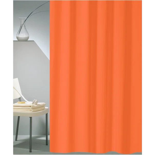 Κουρτίνα Μπάνιου (180x200) Με Κρίκους San Lorentzo Solid Orange