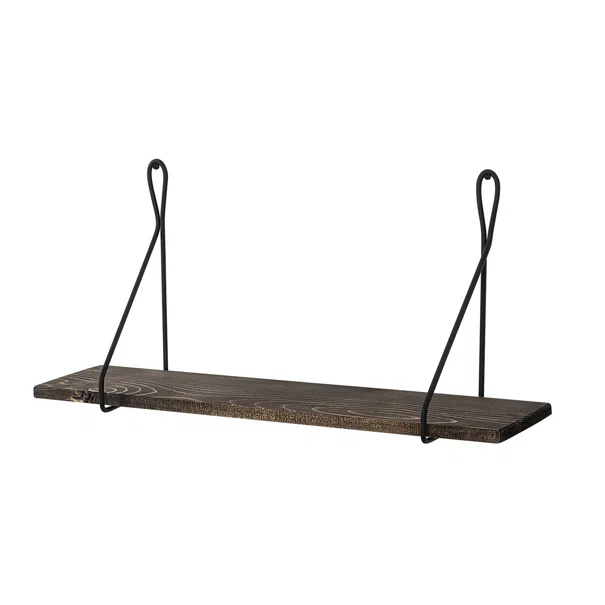Ράφι Τοίχου (60x15x27) A-G Amaryllis 491CRT1124 Black Walnut