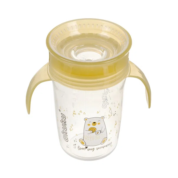 Ποτήρι Εκπαιδευτικό 240ml Akuku Yellow A0670