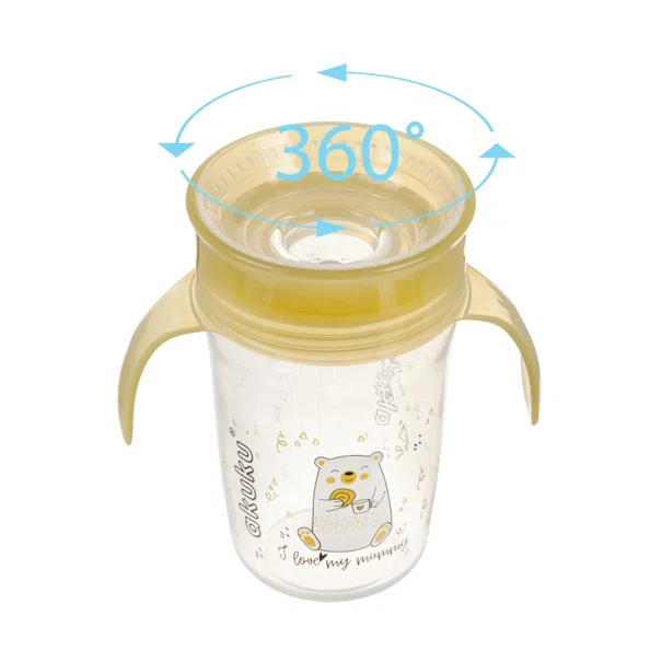 Ποτήρι Εκπαιδευτικό 240ml Akuku Yellow A0670