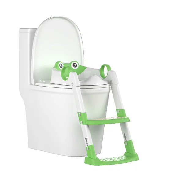 Παιδικό Κάθισμα Τουαλέτας Με Σκαλάκι Babywise Green Frog BW033