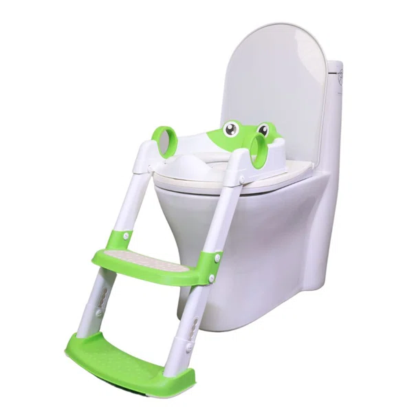 Παιδικό Κάθισμα Τουαλέτας Με Σκαλάκι Babywise Green Frog BW033