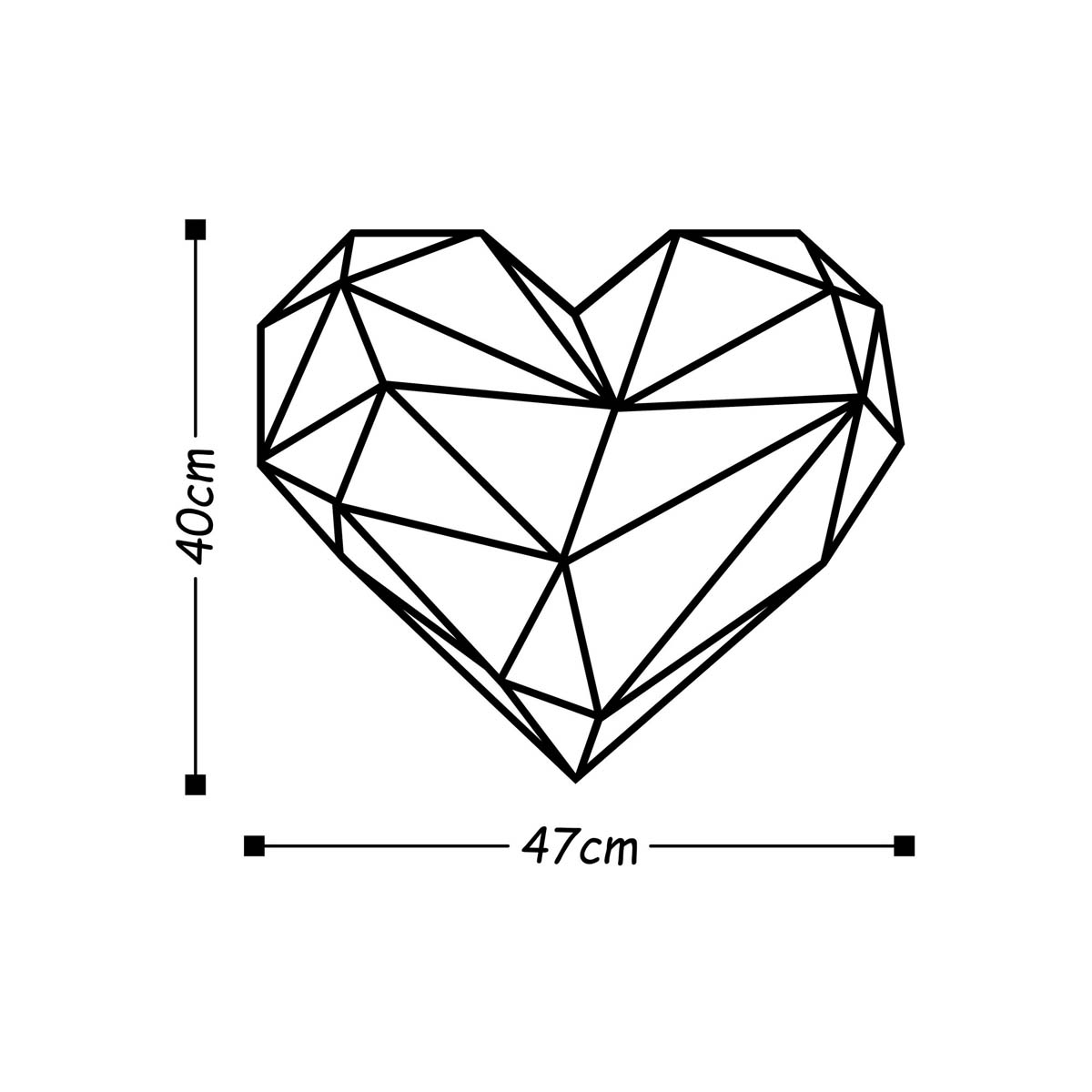 Διακοσμητικό Τοίχου (47X40) A-G Heart 891Tnl1170 Διακόσμηση Διακοσμητικά Μοντέρνα Spitishop