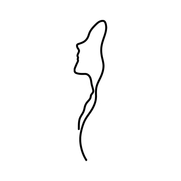 Διακοσμητικό Τοίχου (18x74) A-G Woman Face Profile 891TNL1988