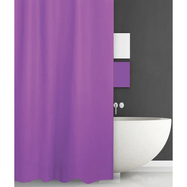 Κουρτίνα Μπάνιου (240x180) Με Κρίκους San Lorentzo Solid Purple