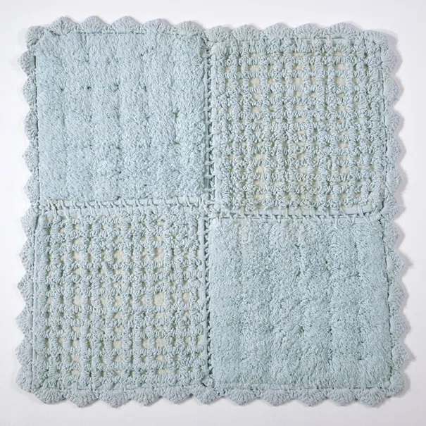 Πατάκι Μπάνιου (125x125) Down Town Biscuit Aqua