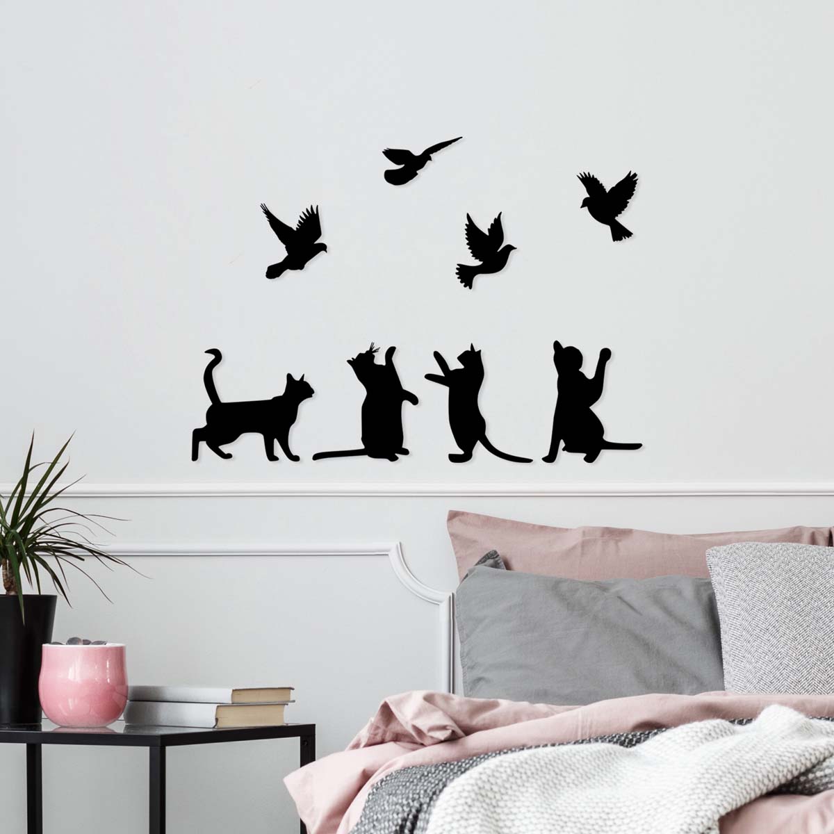Διακοσμητικό Τοίχου (110x79) A-G Birds Playing With Cats 899SKL2553