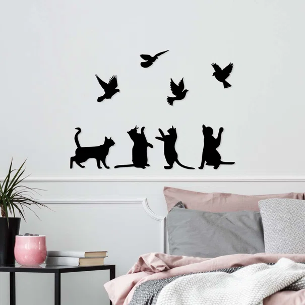 Διακοσμητικό Τοίχου (110x79) A-G Birds Playing With Cats 899SKL2553