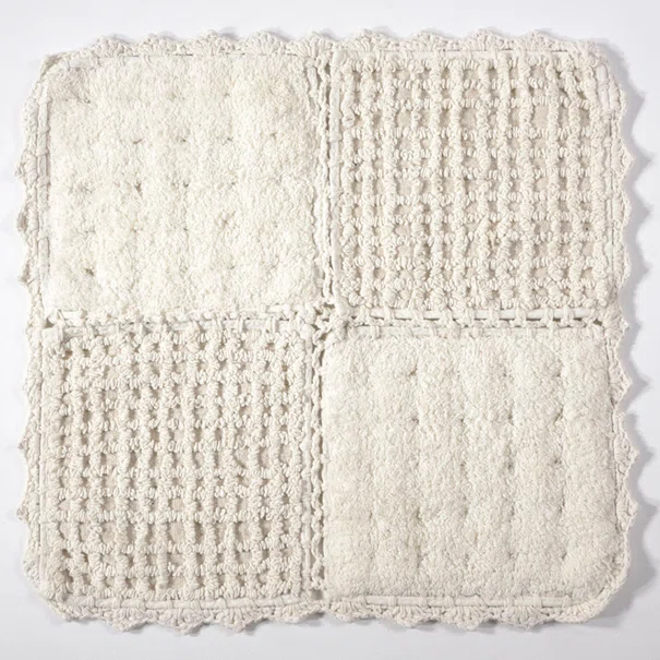 Πατάκι Μπάνιου (125x125) Down Town Biscuit Ecru