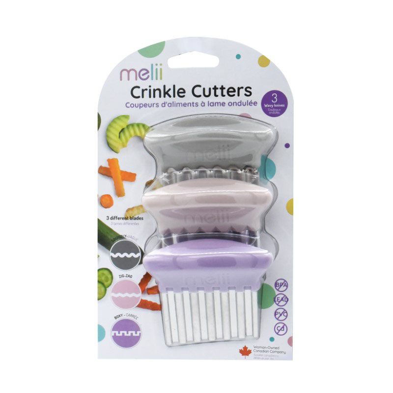 Κόπτης Λαχανικών & Φρούτων (Σετ 3τμχ) Melii Crinkle Cutters Pink MEL20100