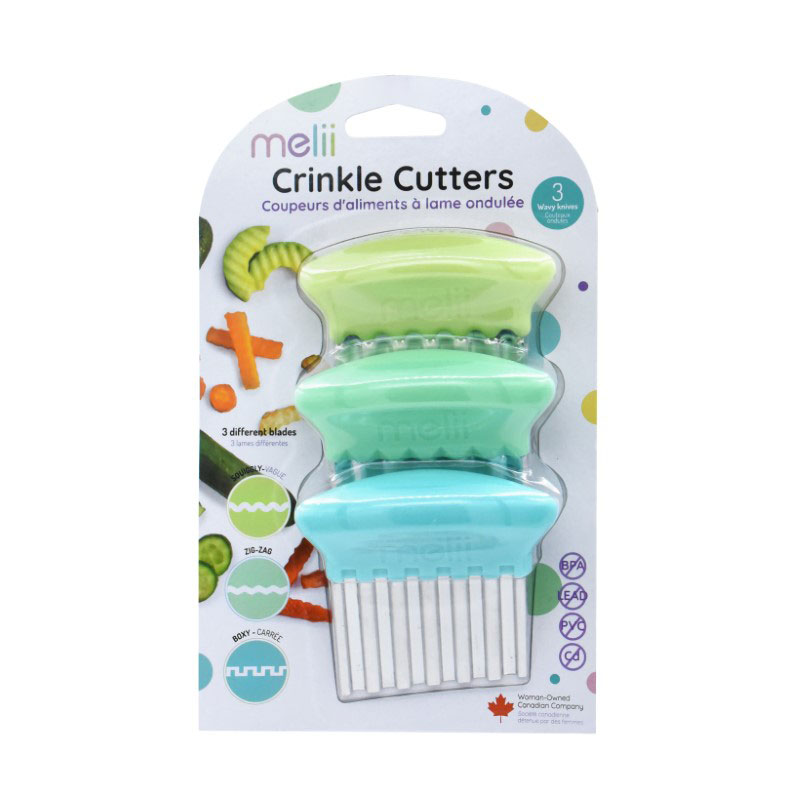 Κόπτης Λαχανικών & Φρούτων (Σετ 3τμχ) Melii Crinkle Cutters Blue MEL20000
