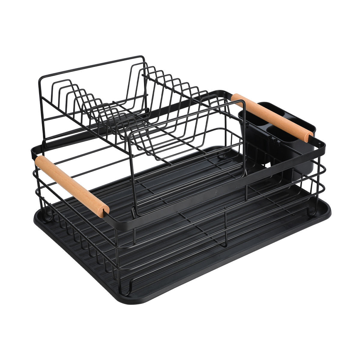 Στραγγιστήρι Πιάτων Διώροφο (41x30x20) Estia Bamboo Essentials Μαύρη 01-