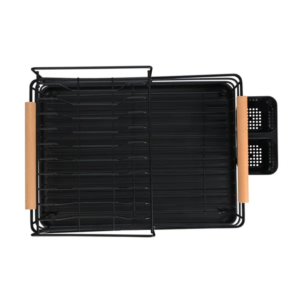 Στραγγιστήρι Πιάτων Διώροφο (41x30x20) Estia Bamboo Essentials Μαύρη 01-