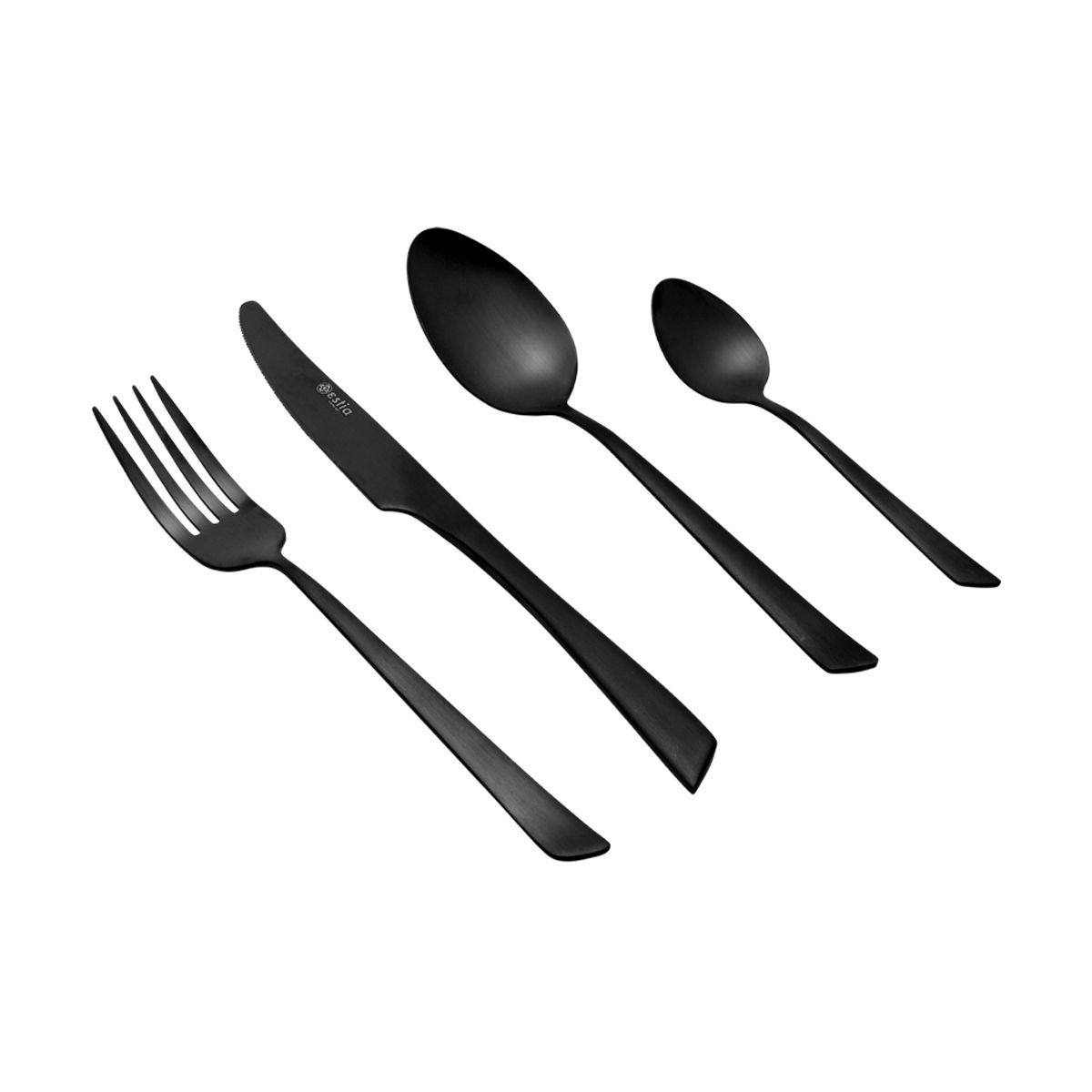 Μαχαιροπίρουνα (Σετ 24Τμχ) Estia Edge Black 01-29173 Είδη Σερβιρίσματος Σετ Spitishop