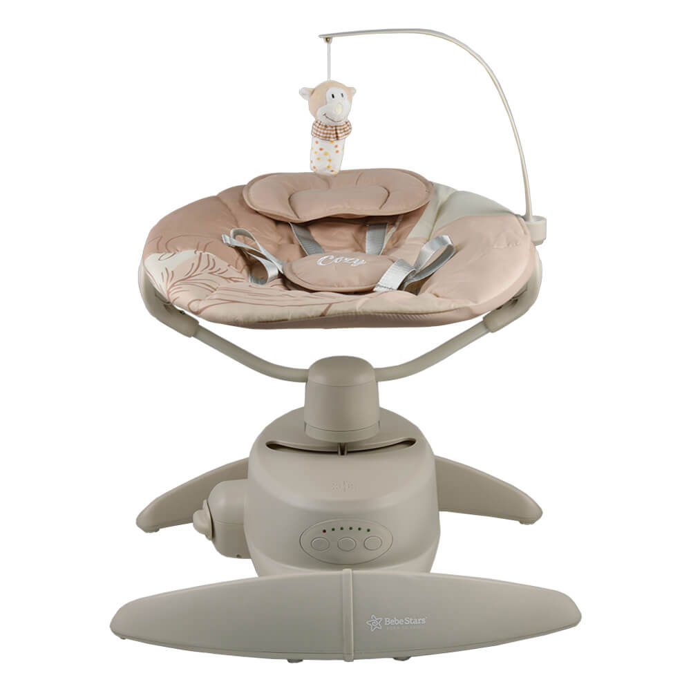 Ηλεκτρικό Ρηλάξ Με Μουσική (0-6 Μηνών/Έως 9kg) Bebe Stars Cozy Mocha 254-182