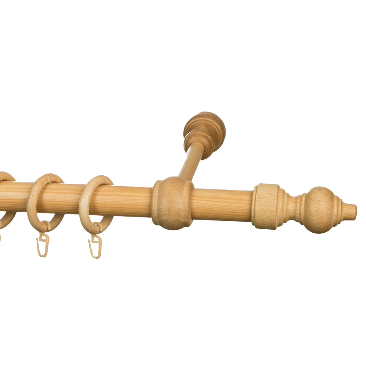 Κουρτινόξυλο Φ28mm Μονό 200cm Με Άκρα Grace Allure Natural 660203