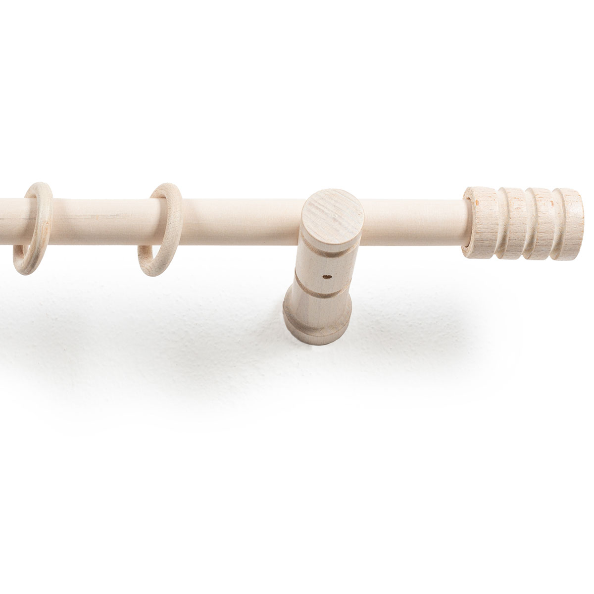 Κουρτινόξυλο Φ28mm Μονό 160cm Με Άκρα Grace Rome White 62164
