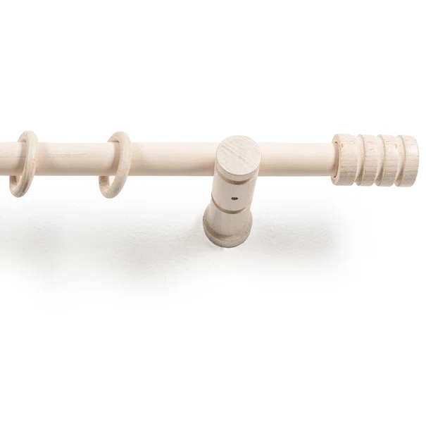 Κουρτινόξυλο Φ28mm Μονό 160cm Με Άκρα Grace Rome White 62164