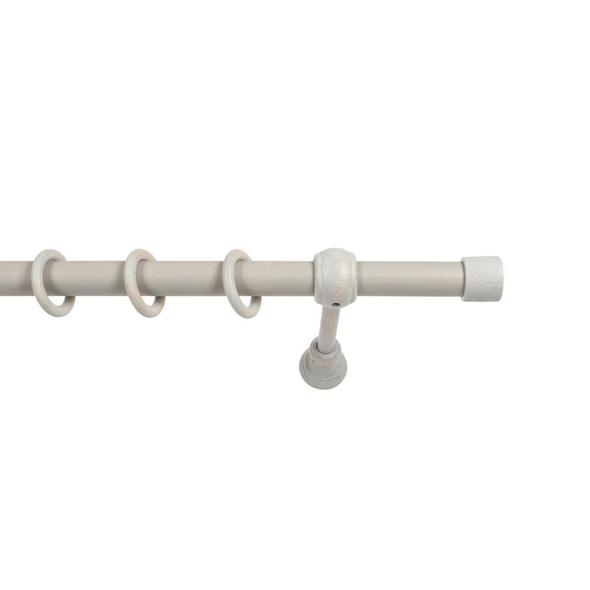 Κουρτινόξυλο Φ28mm Μονό 200cm Με Άκρα Grace Bologna Grey 680207