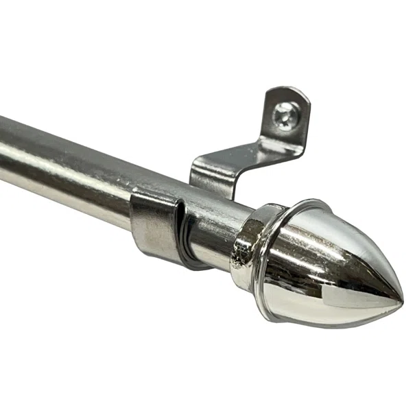 Κουρτινόξυλο Φ12mm Μονό Επεκτεινόμενο 55-85cm Με Άκρα Grace Cup Chrome 510106