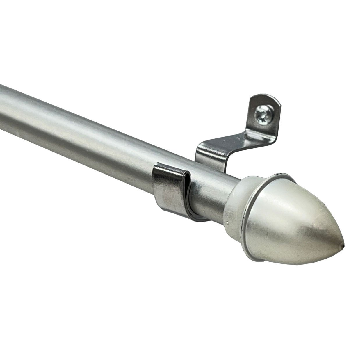 Κουρτινόξυλο Φ12mm Μονό Επεκτεινόμενο 85-135cm Με Άκρα Grace Cup Chrome Mat 510111