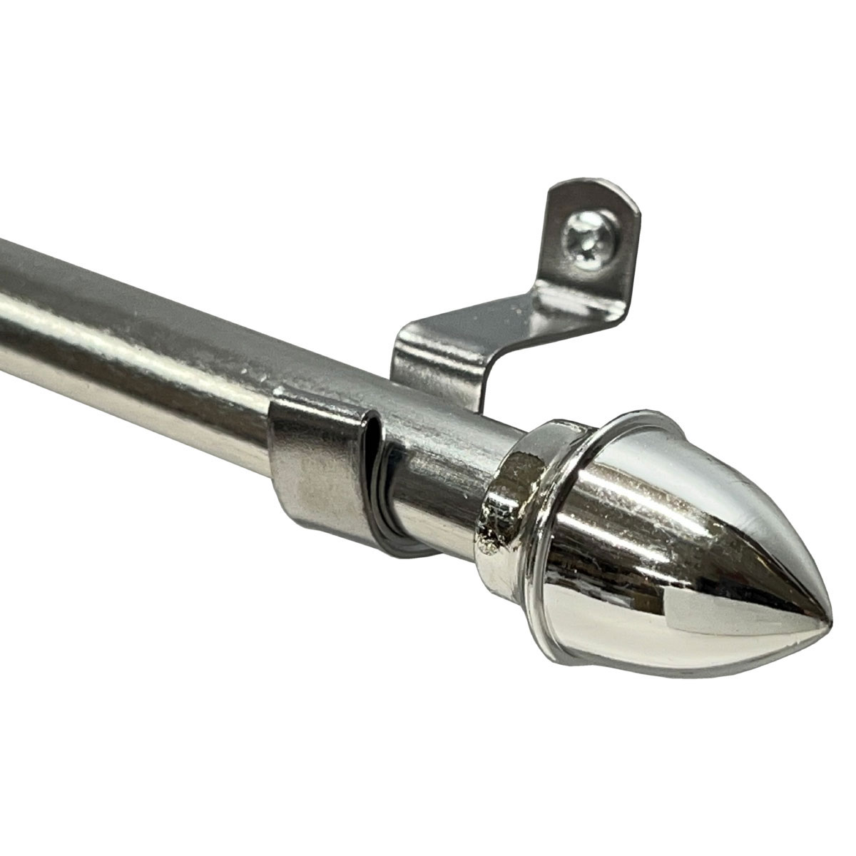 Κουρτινόξυλο Φ12mm Μονό Επεκτεινόμενο 85-135cm Με Άκρα Grace Cup Chrome 510108