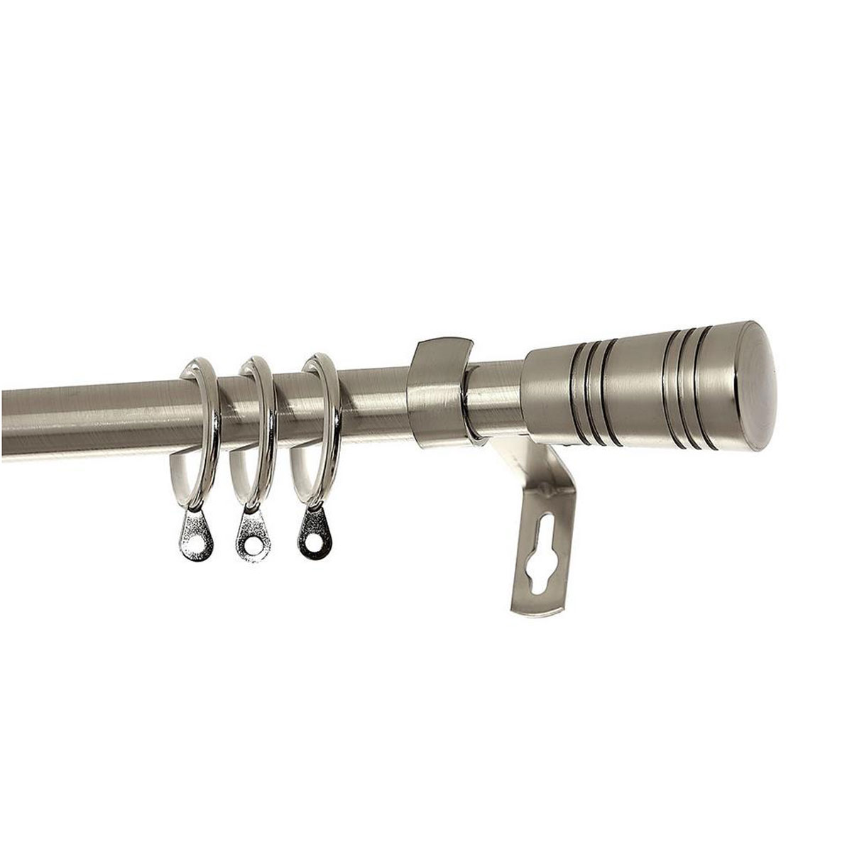 Κουρτινόξυλο Φ19mm Μονό Επεκτεινόμενο 120-210cm Με Άκρα Grace Bold Brushed Chrome 790135