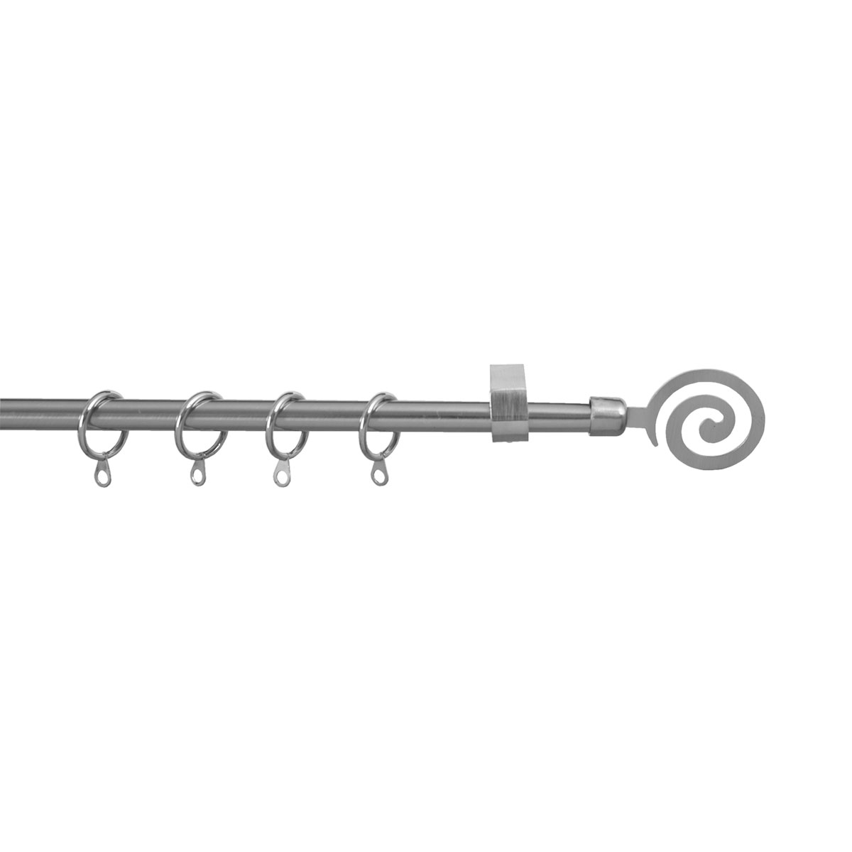 Κουρτινόξυλο Φ12mm Μονό Επεκτεινόμενο 60-120cm Με Άκρα Grace Twist Chrome 720125