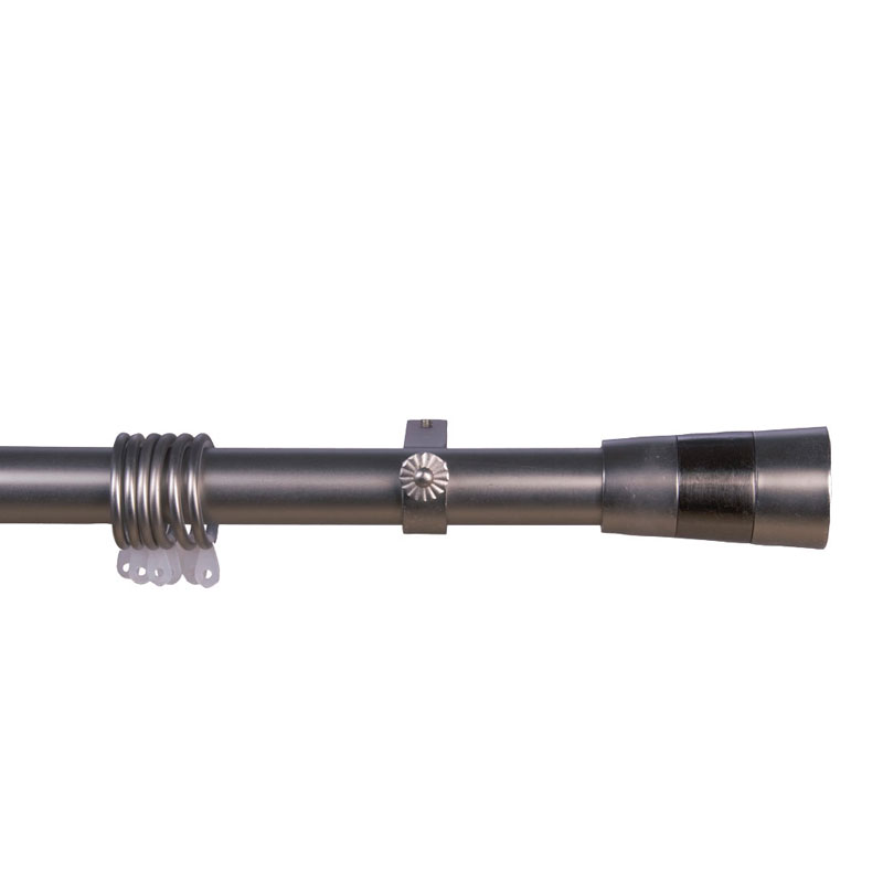 Κουρτινόξυλο Φ28mm Μονό Επεκτεινόμενο 160-300cm Με Άκρα Grace Brushed Chrome 998241
