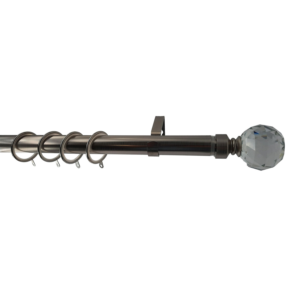 Κουρτινόξυλο Φ28mm Μονό Επεκτεινόμενο 160-300cm Με Άκρα Grace Chrome 998531