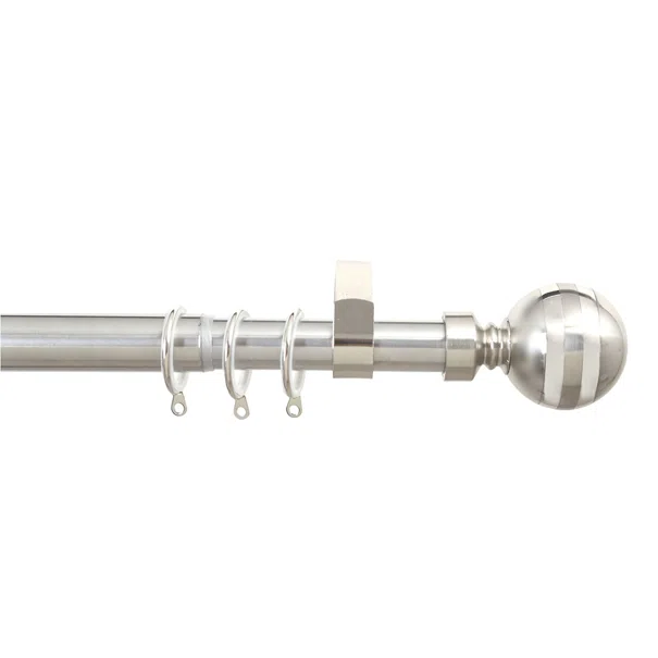 Κουρτινόξυλο Φ28mm Μονό Επεκτεινόμενο 160-300cm Με Άκρα Grace Chrome 998301