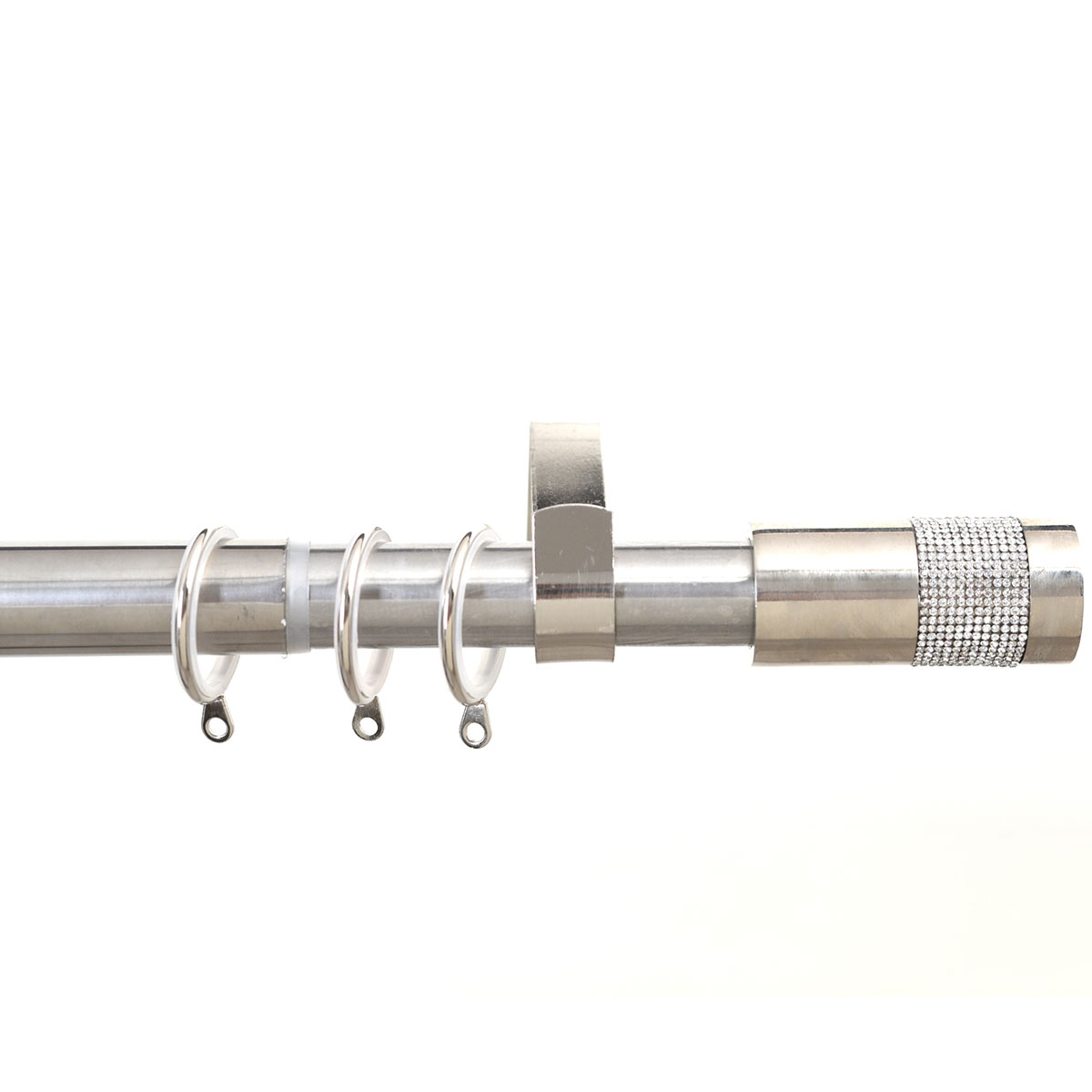 Κουρτινόξυλο Φ28mm Μονό Επεκτεινόμενο 160-300cm Με Άκρα Grace Chrome 998251