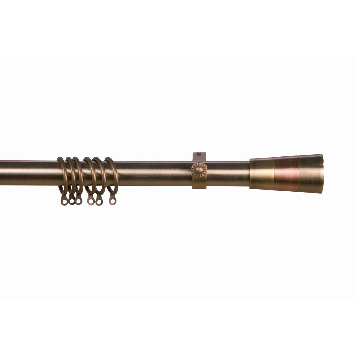 Κουρτινόξυλο Φ28mm Μονό Επεκτεινόμενο 140-240cm Με Άκρα Grace Bronze 998142