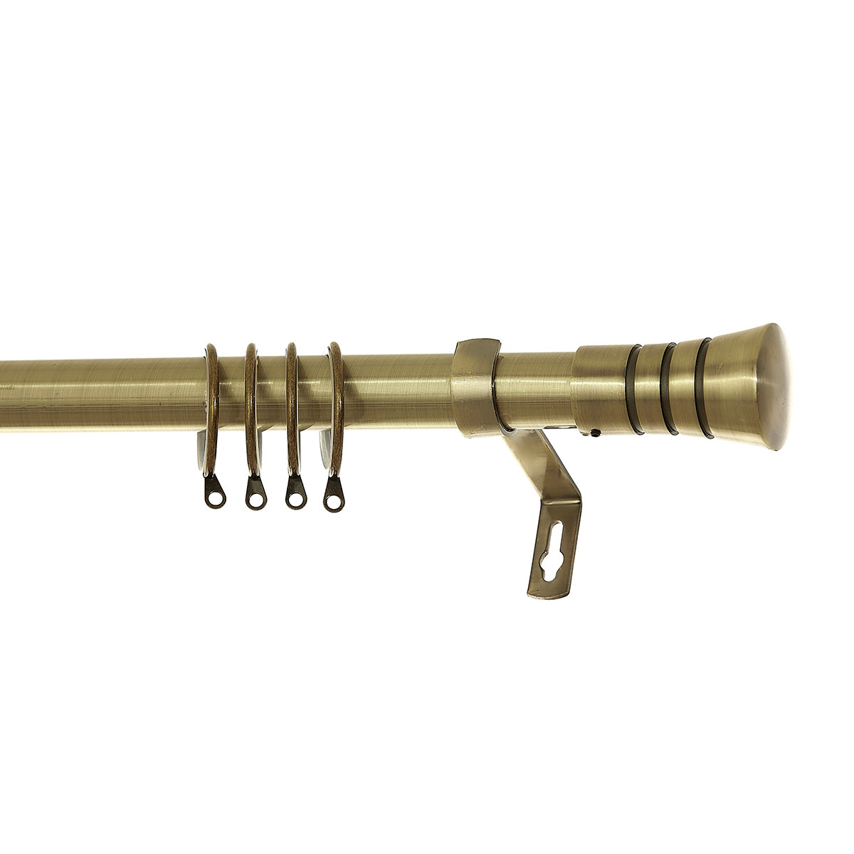 Κουρτινόξυλο Φ28mm Μονό Επεκτεινόμενο 140-240cm Με Άκρα Grace Bronze 998122