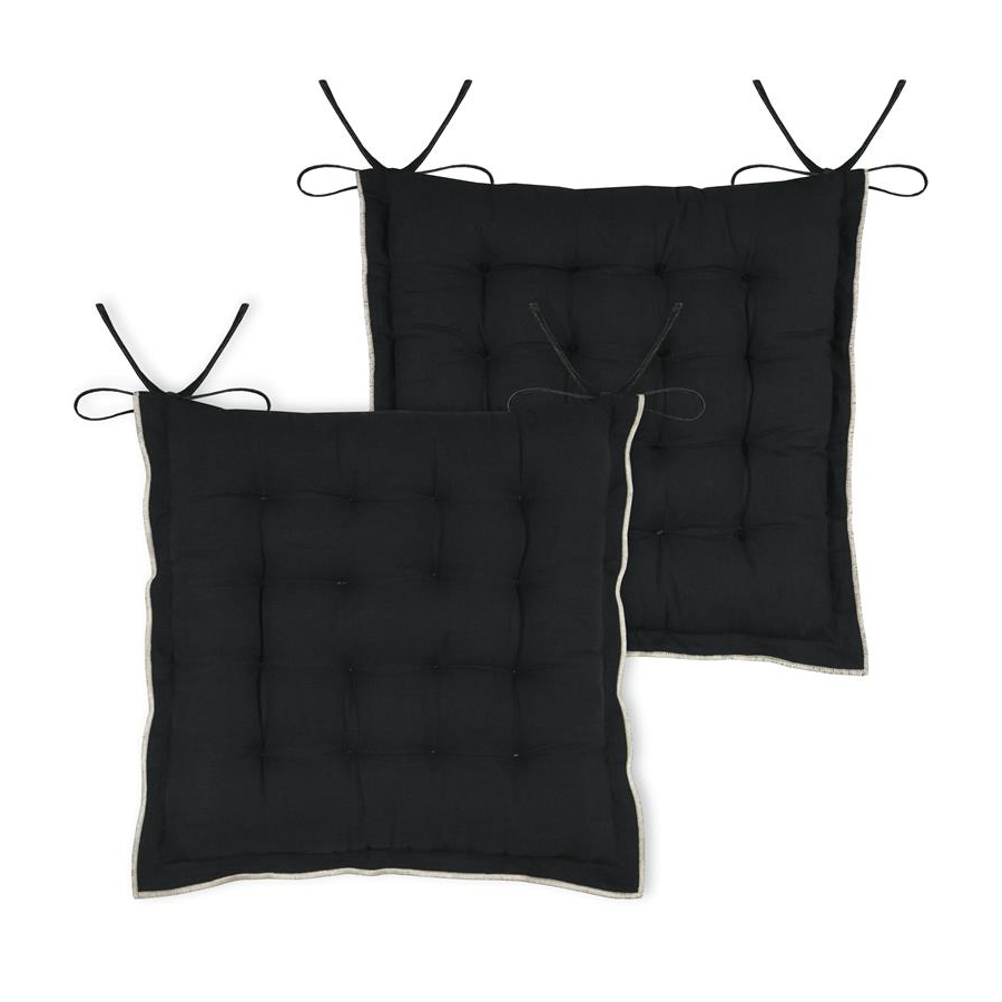 Μαξιλάρι Καρέκλας 2 Όψεων (38x38+4) S-F Helios Black CUD092006GAL