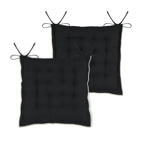Μαξιλάρι Καρέκλας 2 Όψεων (38x38+4) S-F Helios Black CUD092006GAL