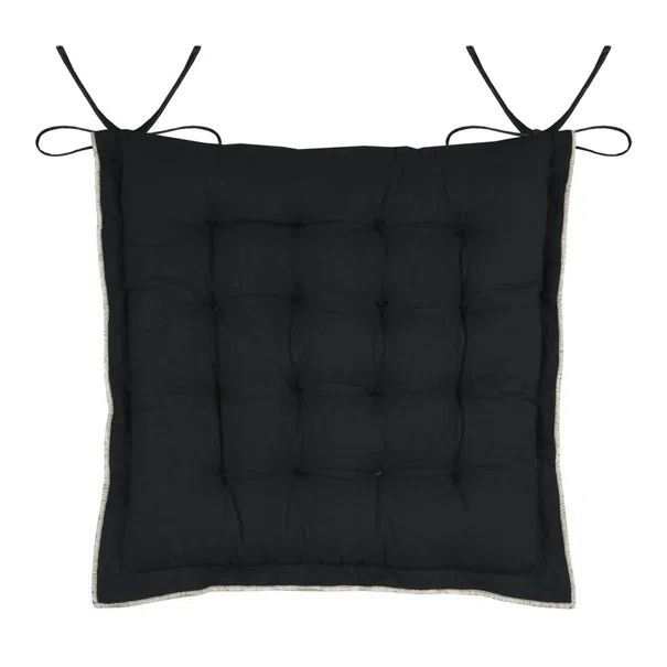 Μαξιλάρι Καρέκλας 2 Όψεων (38x38+4) S-F Helios Black CUD092006GAL