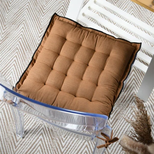 Μαξιλάρι Καρέκλας 2 Όψεων (38x38+4) S-F Helios Camel CUD092008GAL